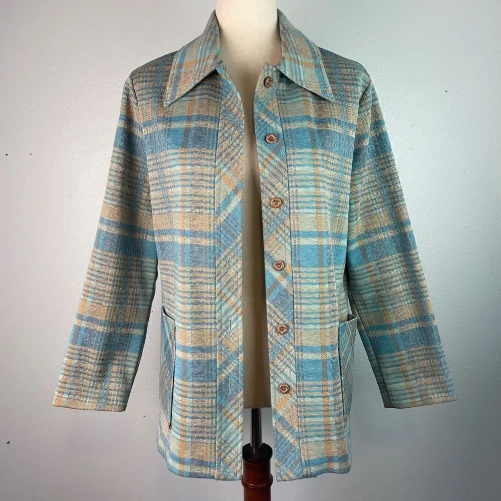 Vintage Graff California Wear Flannel Jacket Size 10 EUC